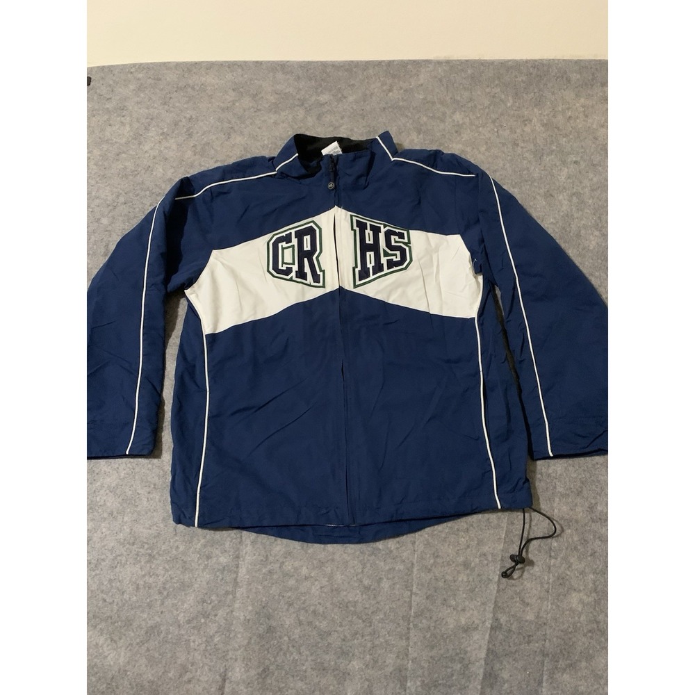 Alleson Athletic Vintage Jacket, Mens, Full Zip  Retro S Navy White